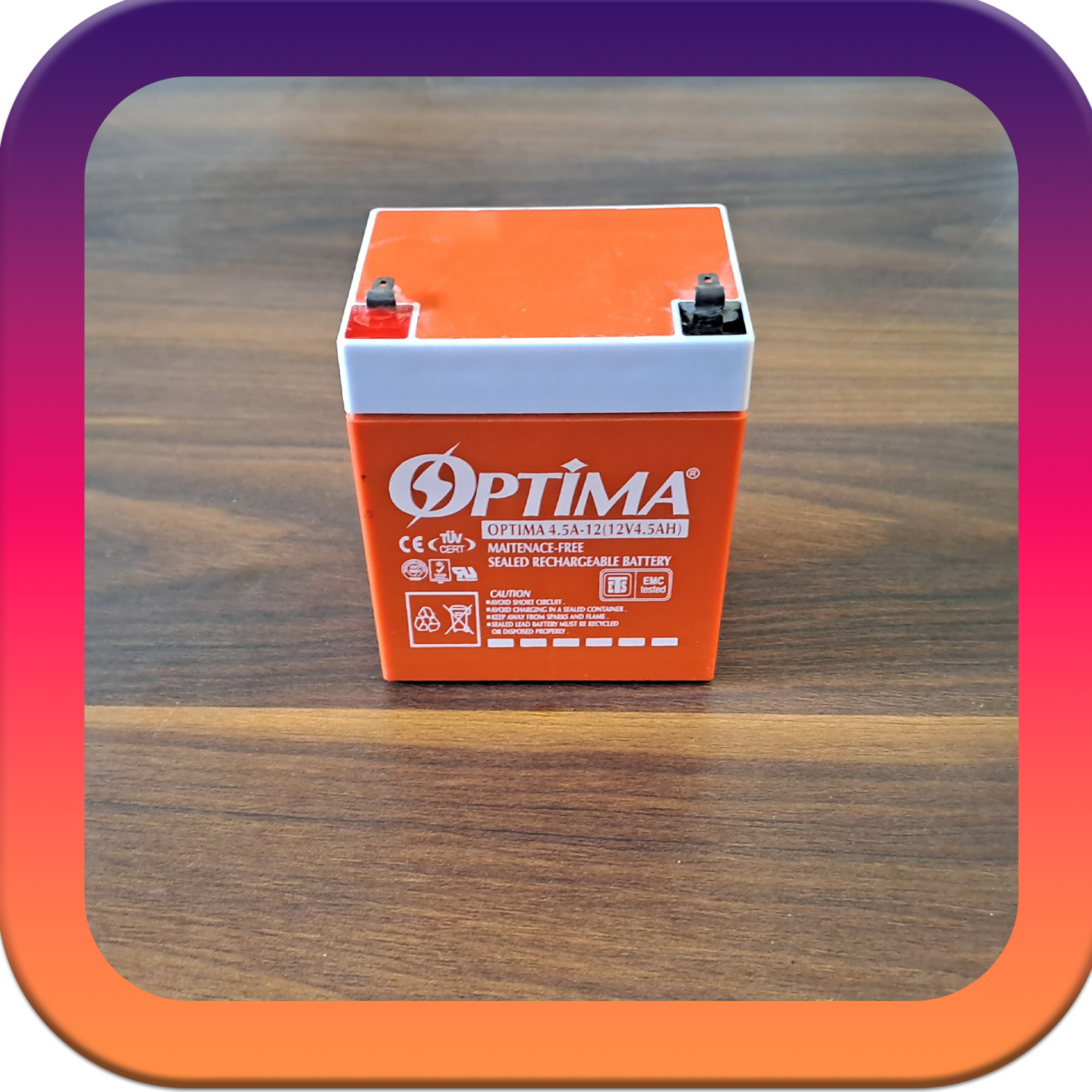 باتری خشک 12 ولت 4.5 امپر اپتیما تکی - Image 2
