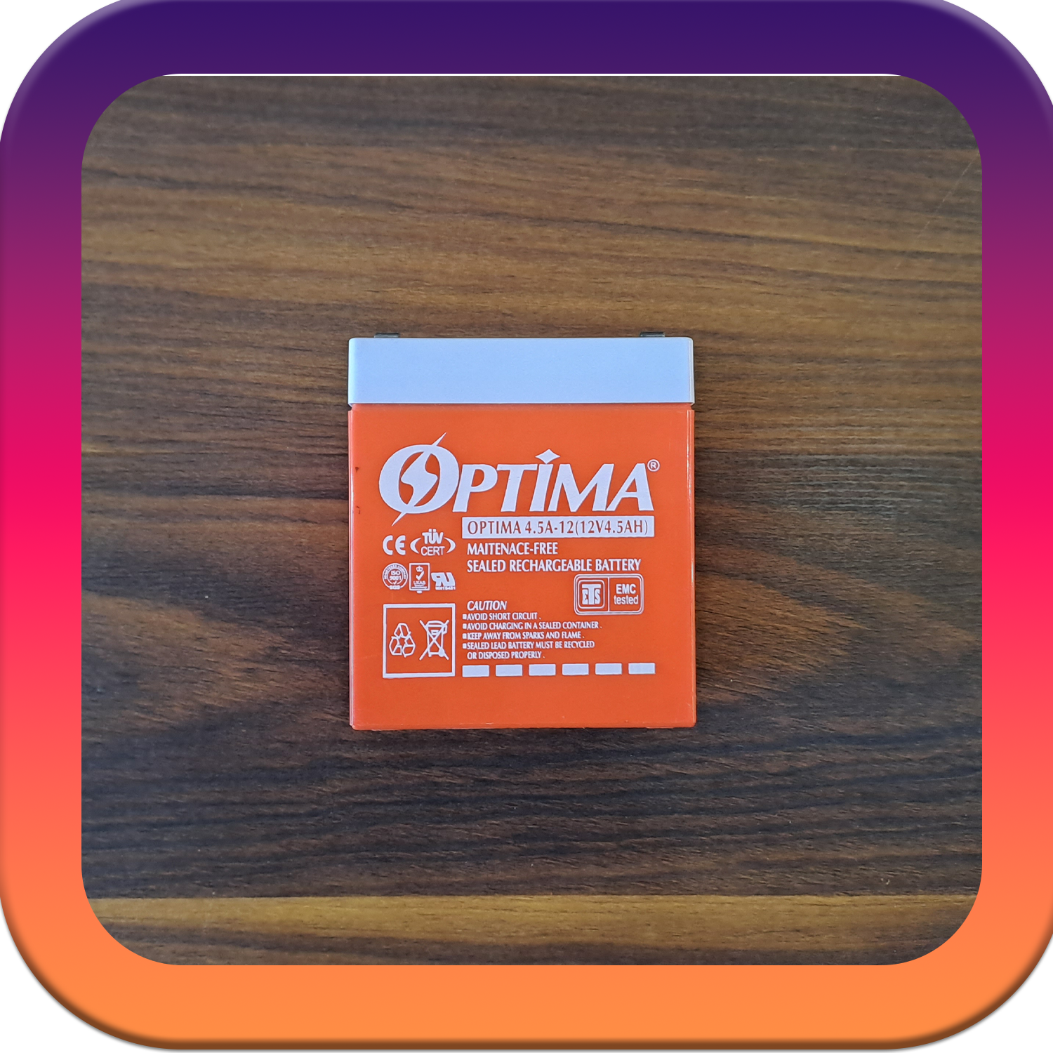 باتری خشک 12 ولت 4.5 امپر اپتیما تکی